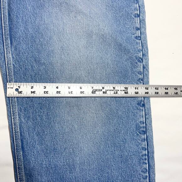 Vans Off the Wall Denim Jeans 32x29 Blue Wide Leg Baggy Loose Fit New - Picture 10 of 10